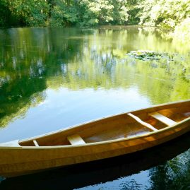 Handmade wooden canoe for sale